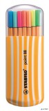 Tűfilc készlet, 0,4 mm, STABILO "Point 88 Zebrui", 15+5 különböző szín