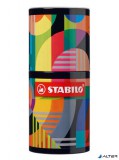 Tűfilc készlet, hengeres fém doboz, 0,4 mm, STABILO 'point 88 ARTY', 45 különböző szín