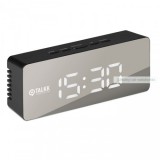 Tükrös ledes ébresztőóra, hőmérős - 14 × 5,5 × 3,5 cm