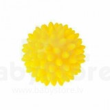 TULLO Tüskés masszírozó labda 7,6 cm sárga Premium