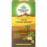 Tulsi LEMON GINGER Citrom Gyömbér, filteres bio tea, 25 filter - Organic India