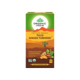 Tulsi TURMERIC GINGER Kurkuma Gyömbér, filteres bio tea, 25 filter - Organic India