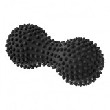 Tüskés, rehabilitációs, masszírozó duoball henger 15,5 cm – fekete, Tullo