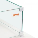 Tűzrakó Szélvédő Edzett Üveg Lángvédő 965x267x152 mm