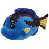 TY BOOS plüss figura AQUA, 15 cm - kék hal (3)