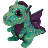 TY BOOS plüss figura CINDER, 24 cm - zöld sárkány (1)