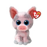 TY BOOS plüss figura HAMBONE, 15 cm - rózsaszín malac (3)