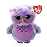 TY BOOS plüss figura OWLIVIA, 15 cm - lila bagoly (3)