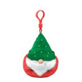 TY BOOS plüss figura TURVEY, Clip 8,5 cm - törpe zöld kalappal (3)