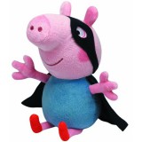 TY Inc. TY Beanie Babies: Peppa malac plüssfigura, 28 cm - George, a szuperhős