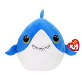 Ty Squishy Beanies párna alakú plüss figura FINSLEY, 30 cm - cápa (1)