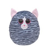 Ty Squishy Beanies párna alakú plüss figura KIKI, 22 cm - szürke macska (1)