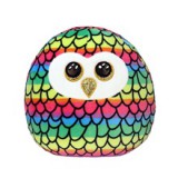 Ty Squishy Beanies párna alakú plüss figura OWEN, 22 cm - színes bagoly (1)
