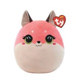 Ty Squishy Beanies párna alakú plüss figura ROXIE, 22 cm - rózsaszín róka (1)
