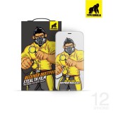 TYPE GORILLA Apple iPhone 12 Pro Max TG Receiver Dustproof 2.5D Silk Full Üvegfólia - Fekete
