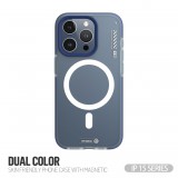 TYPE GORILLA Apple iPhone 15 Pro Max TG Dual Color Skin Magsafe Hátlap - Kék