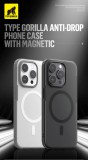 TYPE GORILLA Apple iPhone 15 Pro Max TG Frosted Anti-Drop Magsafe Hátlap - Szürke