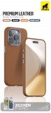 TYPE GORILLA Apple iPhone 15 Pro Max TG Premium Leather Magsafe Hátlap - Barna