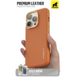 TYPE GORILLA Apple iPhone 15 Pro Max TG Premium Leather Magsafe Hátlap - Narancssárga