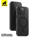 TYPE GORILLA Apple iPhone 17 Pro Max TG Frosted Anti-Drop Magsafe Hátlap - Fekete
