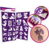 TyToo: Kutyák és macskák csillámtetoválás sablon szett 27db