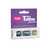 TyToo: Sötétzöld, türkiz és arany zöld csillámpor szett 3x2,5ml
