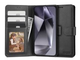 Tech-Protect Wallet flipes bőrtok - Samsung SM-S921 Galaxy S24 - fekete
