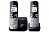 Telefon, vezeték nélküli, telefonpár, PANASONIC KX-TG6812PDB Duo, fekete (GTTG6812B)