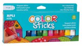 Tempera kréta készlet, APLI Kids "Color Sticks", 12 különböző szín