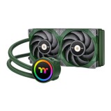 Thermaltake TOUGHLIQUID 240 ARGB Sync All-In-One univerzális vízhűtés Racing Green - zöld (CL-W319-PL12RG-A) (CL-W319-PL12RG-A) - Processzor hűtő