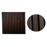 U Design Band lamellás, akusztikus fali panel, 60x60 cm, sötét dió