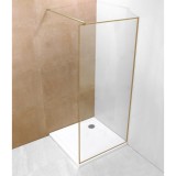 U Design Goldy zuhanyfal aranyszínű kerettel, A-20P-3, 80x190 cm
