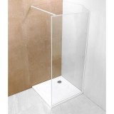 U Design Whitey zuhanyfal fehér kerettel, A-20P-3, 80x190 cm