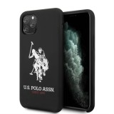U.S. Polo Assn. Apple iPhone 11 Pro Max U.S.Polo USHCN65SLHRBK Liquid Silicon Hátlap - Fekete