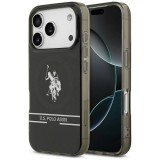 U.S. Polo Assn. US Polo DH és alsó csíkos logó MagSafe tok iPhone 17 Pro Fekete