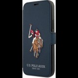 U.S. Polo ASSN US Polo Embroidery Collection iPhone 12 Pro Max Telefon Flip tok - Kék (USFLBKP12LPUGFLNV)