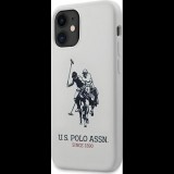 U.S. Polo ASSN US Polo Silicone Collection iPhone 12 Mini Telefon tok - Fehér (111624)