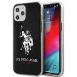 U.S. Polo Assn. US Polo USHCP12LTPUHRBK iPhone 12 6,7" Pro Max fekete Fényes Big Logo telefontok