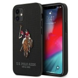 U.S. Polo Assn. US Polo USHCP12SPUGFLBK iPhone 12 mini 5,4" fekete Polo Embroidery Collection tok