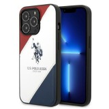 U.S. Polo Assn. US Polo USHCP14LPSO3 iPhone 14 Pro 6,1" fehér tricolor dombornyomott iPhone 14 Pro 6,1" fehér