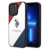 U.S. Polo Assn. US Polo USHCP14XPSO3 iPhone 14 Pro Max 6,7" fehér tricolor dombornyomott tok