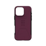 UAG Civilian Apple iPhone 16 Pro Max hátlap tok, bordeaux