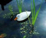 UBBINK Állatfigura fehér kacsa, 38,5 cm