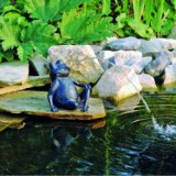 Ubbink béka kb.20 cm magas, kerti csobogó (1386073)