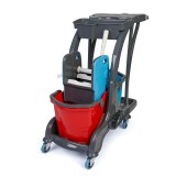 Uctem Plastic Ltd. Herkules Takarító kocsi műanyag, szemeteszsák tartóval 2x25l-es a vödör