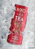 Üdítőital, szénsav- és cukormentes, 250 ml, XIXO "Ice Tea", eperízű rooibos jegestea
