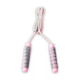 Ugrálókötél, fonatolt, szivacs markolattal, 300 cm, 8 mm, PRO-Sport - Pink