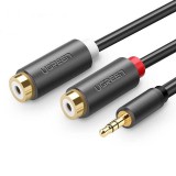 Ugreen 10547 audio kábel 3.5mm 2 x RCA Fekete (UG10547)