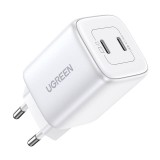 UGREEN 15327 Nexode 2xUSB-C PD3.0 QC4.0 GaN 45W töltő fehér (15327)