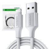 UGREEN 2.4A US199 Lightning USB kábel, 1.5m (ezüst)